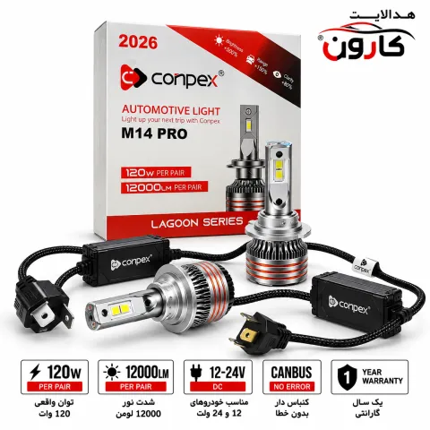 هدلایت m14 pro پایه h4 برند کانپکس